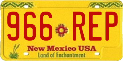 NM license plate 966REP