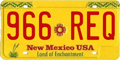 NM license plate 966REQ