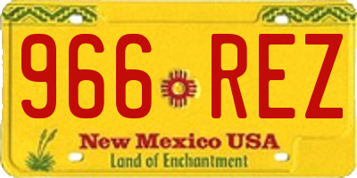 NM license plate 966REZ