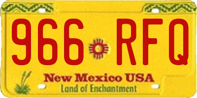 NM license plate 966RFQ
