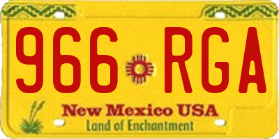 NM license plate 966RGA