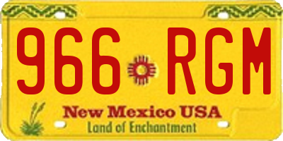 NM license plate 966RGM