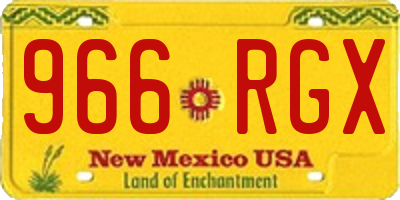 NM license plate 966RGX