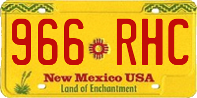 NM license plate 966RHC