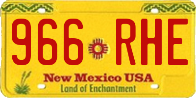 NM license plate 966RHE