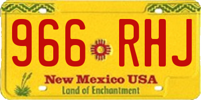 NM license plate 966RHJ