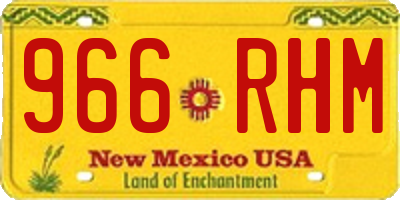 NM license plate 966RHM