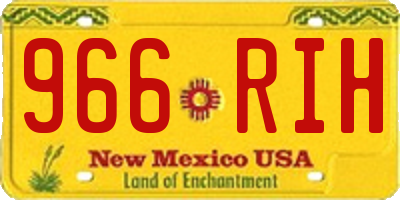 NM license plate 966RIH