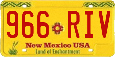 NM license plate 966RIV