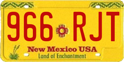NM license plate 966RJT