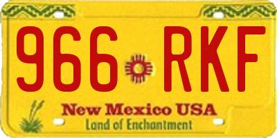 NM license plate 966RKF