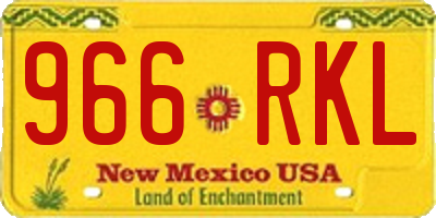 NM license plate 966RKL