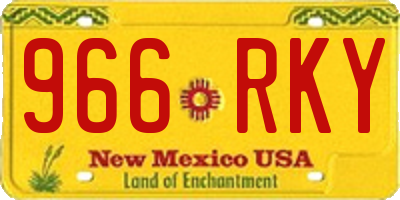 NM license plate 966RKY