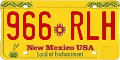 NM license plate 966RLH