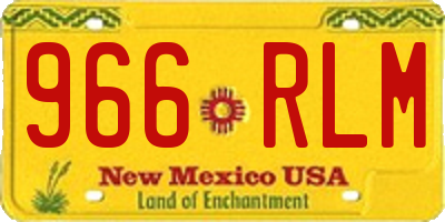 NM license plate 966RLM