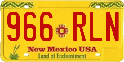 NM license plate 966RLN