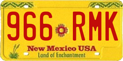 NM license plate 966RMK