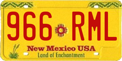 NM license plate 966RML