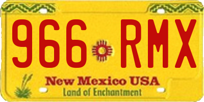 NM license plate 966RMX