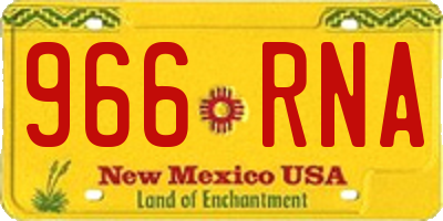 NM license plate 966RNA