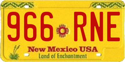 NM license plate 966RNE