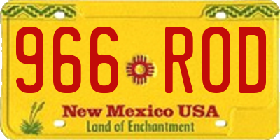 NM license plate 966ROD