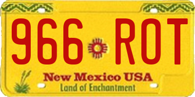NM license plate 966ROT