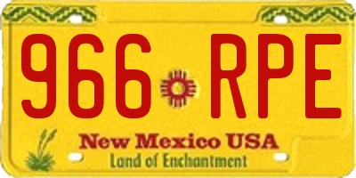 NM license plate 966RPE