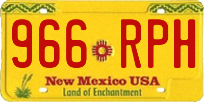 NM license plate 966RPH