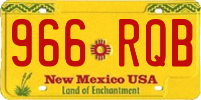 NM license plate 966RQB