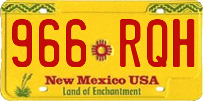 NM license plate 966RQH