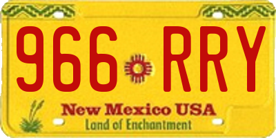 NM license plate 966RRY