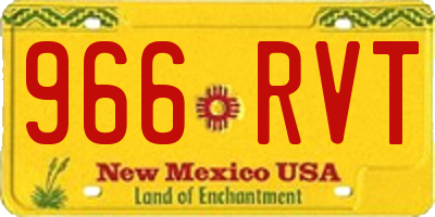 NM license plate 966RVT