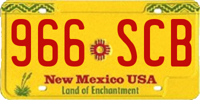 NM license plate 966SCB