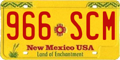 NM license plate 966SCM