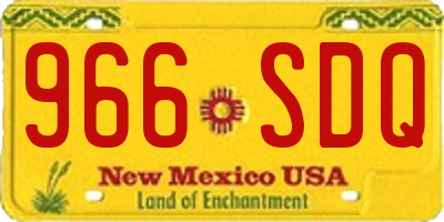 NM license plate 966SDQ