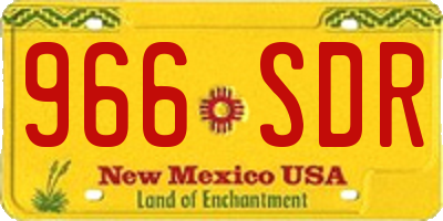 NM license plate 966SDR