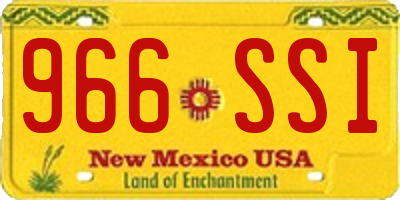 NM license plate 966SSI