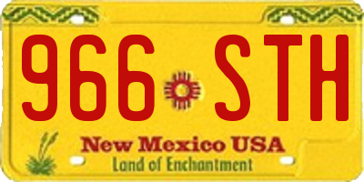 NM license plate 966STH