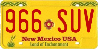 NM license plate 966SUV