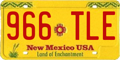 NM license plate 966TLE