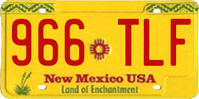 NM license plate 966TLF