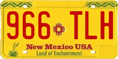NM license plate 966TLH
