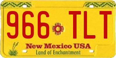 NM license plate 966TLT