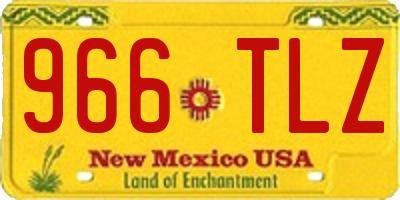 NM license plate 966TLZ