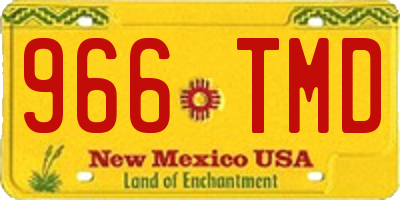 NM license plate 966TMD