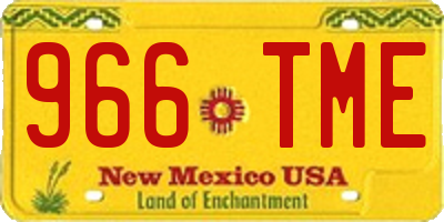 NM license plate 966TME