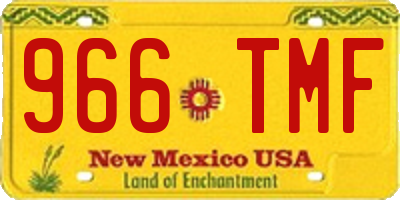 NM license plate 966TMF