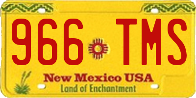 NM license plate 966TMS
