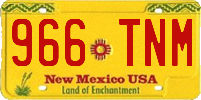 NM license plate 966TNM